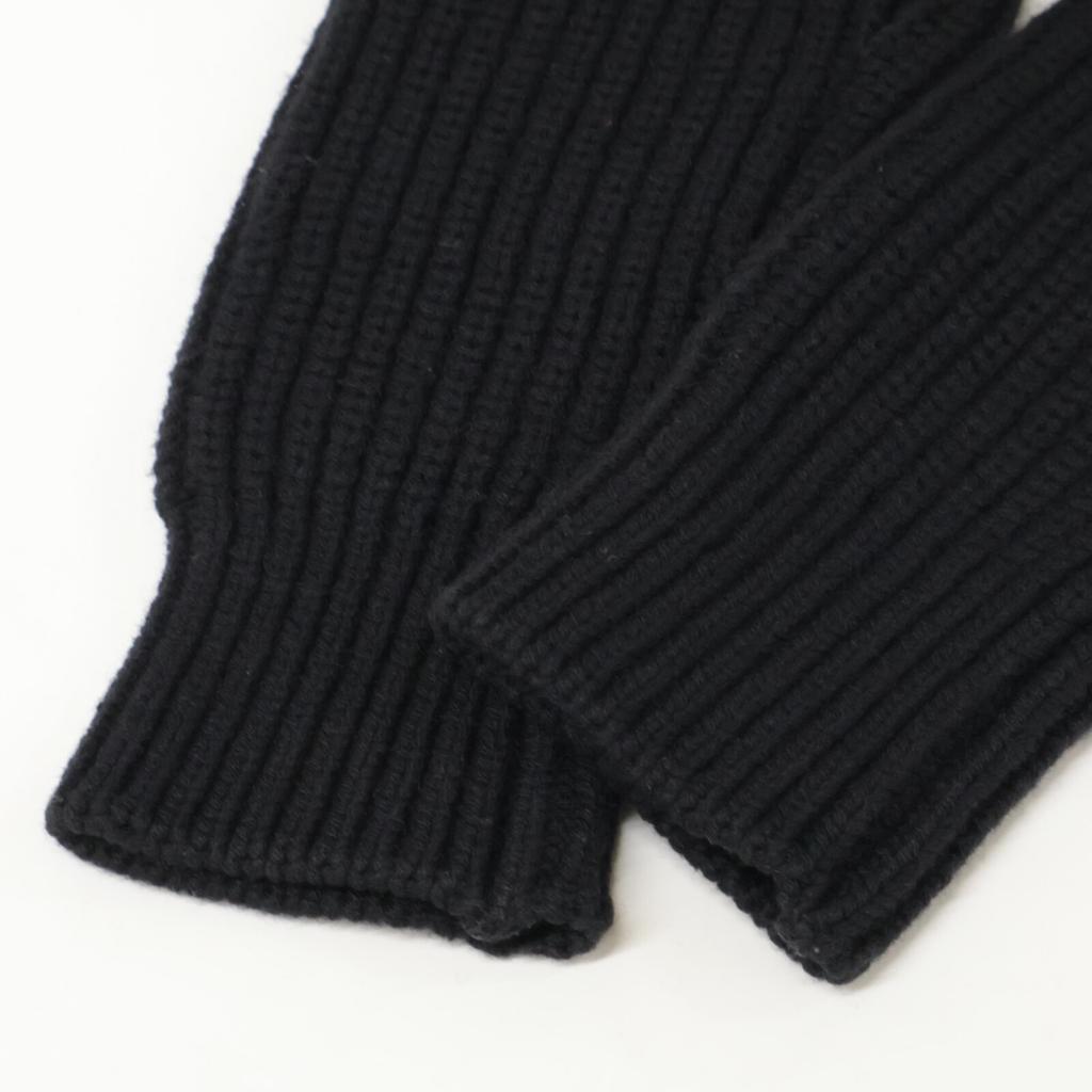 PRADA SPORT 125238 S90 06 Year Black Black Fox Fur Knit Parka tops 38 NavyUsed