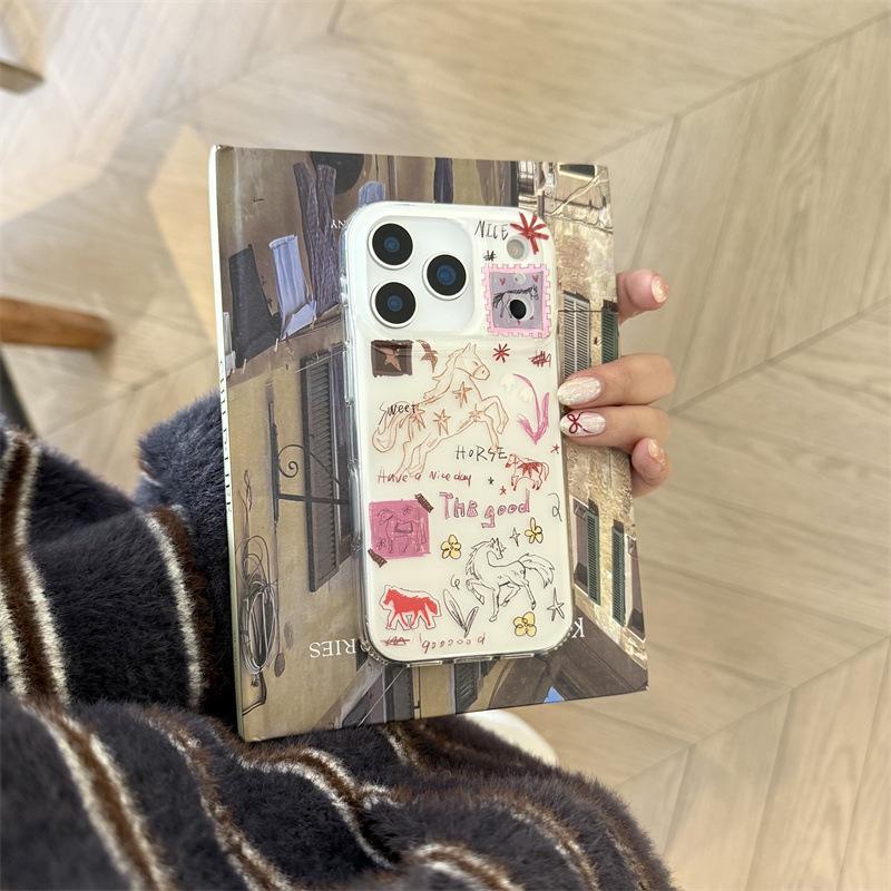 

Graffiti Flowers & Stars iPhone 17/16 Pro Max/15/14 Case - Premium Feel iPhone 13