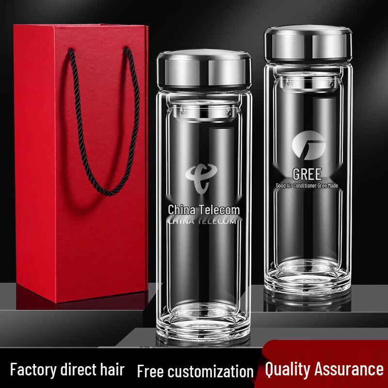 Insulated Double-Layer Borosilicate Glass Cup