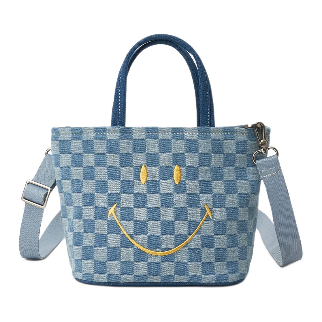 

New Lee ×Smiley Collaboration Fabric Shoulder Bag, Crossbody Bag, Handbag Regular Unisex Blue LE250131M-539 20.1*11.9*17.0CM