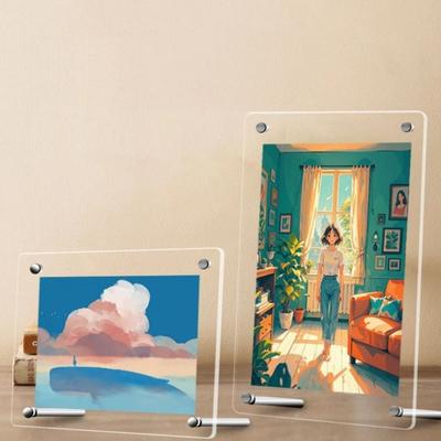 Nordic Style Acrylic Photo Frame Rectangular Poster Display Stand  Collection Display