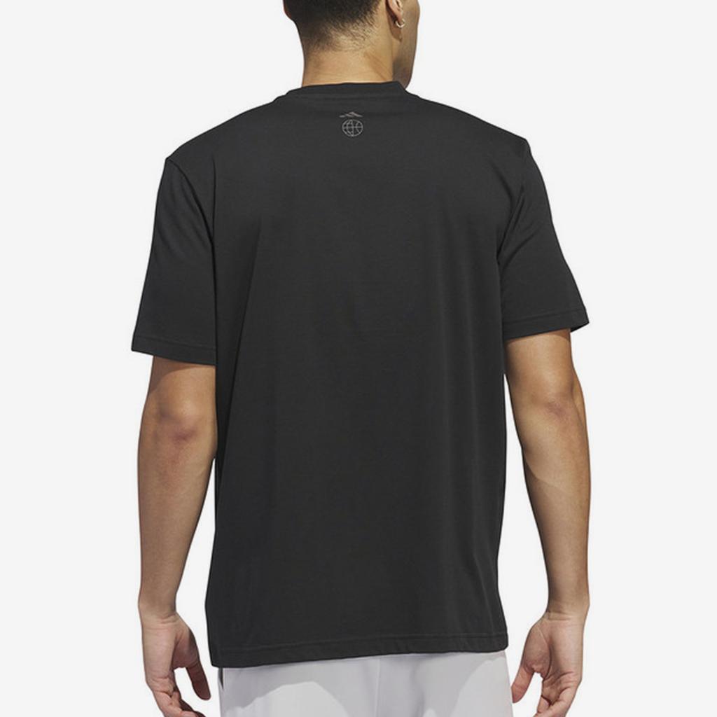 Adidas Sports Lifestyle Series Breathable Loose Fit Round Neck Short Sleeve T-Shirt Men Tops Black IW1591