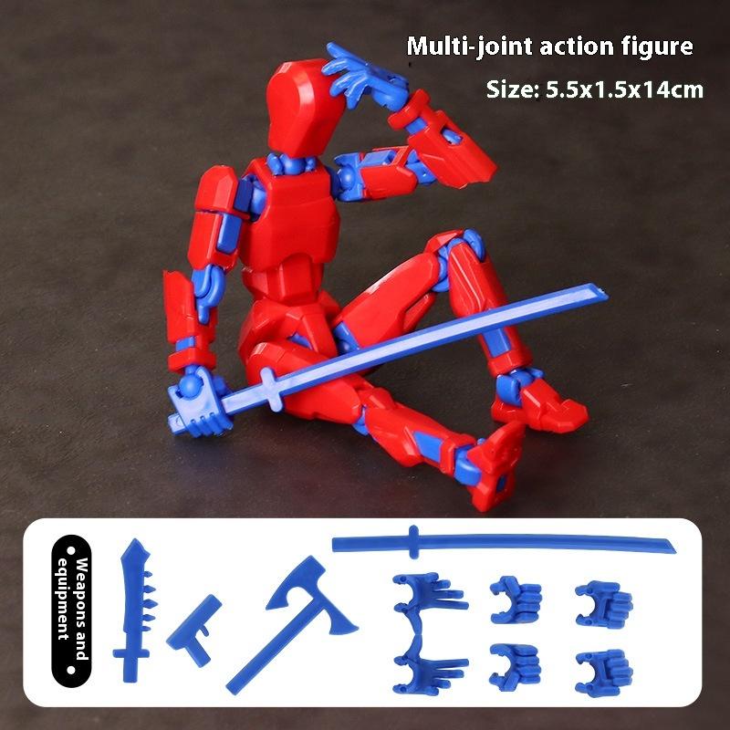 Farbkasten Glückspuppe 13 Mehrgelenk-bewegliches Puppenspielzeug der 3. Generation Schaufensterpuppe DIY Ganzkörper-Dekompressionsartefakt