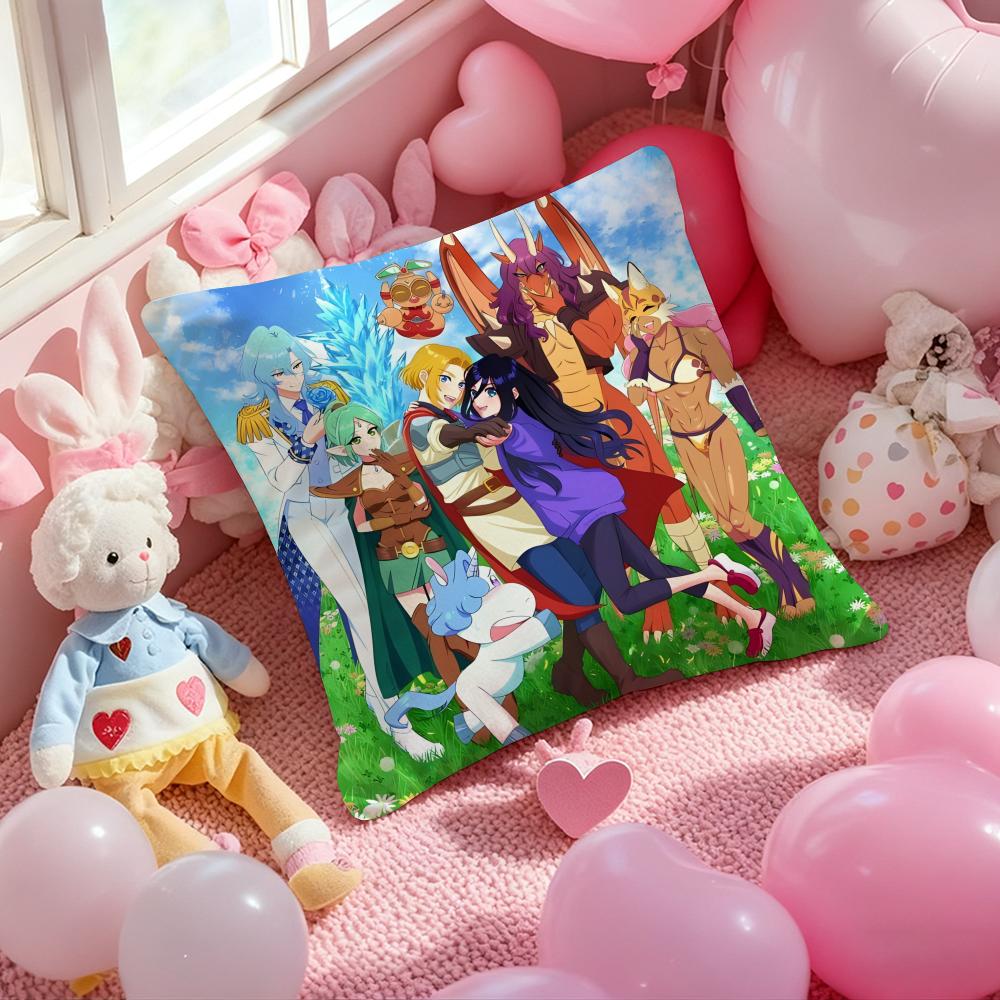 Z-ZENSHU Anime Cushion Cover Pattern Printed Pillowcase for Living Room Sofa Cushion Cover & Bedroom Decor