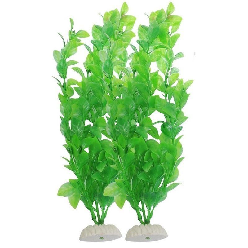 Kunststoff-Aquariendekorationen Grün Künstliche Kunststoffpflanze Gras für Aquarium Aquarium Ornament Dekor Haustierfischzubehör