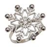 Pack of 6 Napkin Holder Snowflake Napkin Buckles Christmas Serviette Rings Aluminum Material for Napkin Decorations