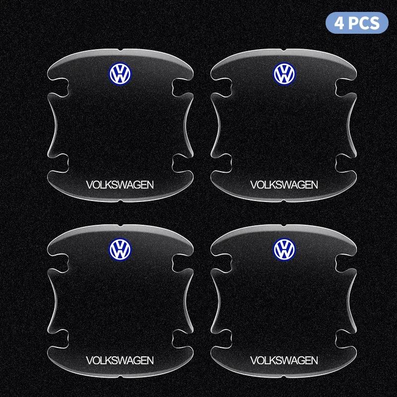 VW GTI GOLF 2026 Hot For VW VOLKSWAGEN Car Door Bowl Transparent Anti-collision Protector Bar Stickers For Volkswagen Polo Jetta