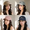 Cotton Baseball Cap With Wide Brim Sunshade For Casual Outdoor Wear