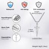 Fashion Punk Cross Sword Pendant Necklace for Men, Gold Silver Color Stainless Steel Chain Necklace, Creative Cool Jewelry