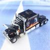 AAZZ1 1:24 PETERBILT 389 Heavy Truck Tractor Toy Model Alloy Diecast Sound Light Pull Back Model Truck Boys Toy Gifts Collection