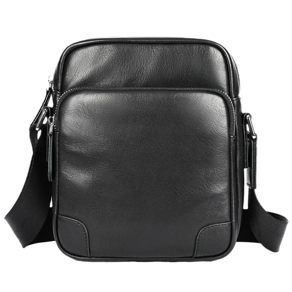 New Leather Men's Shoulder Crossbody Bag with High-end and Casual Feel, Small Backpack with Top Layer Cowhide Handmade Trendy Men's Bag