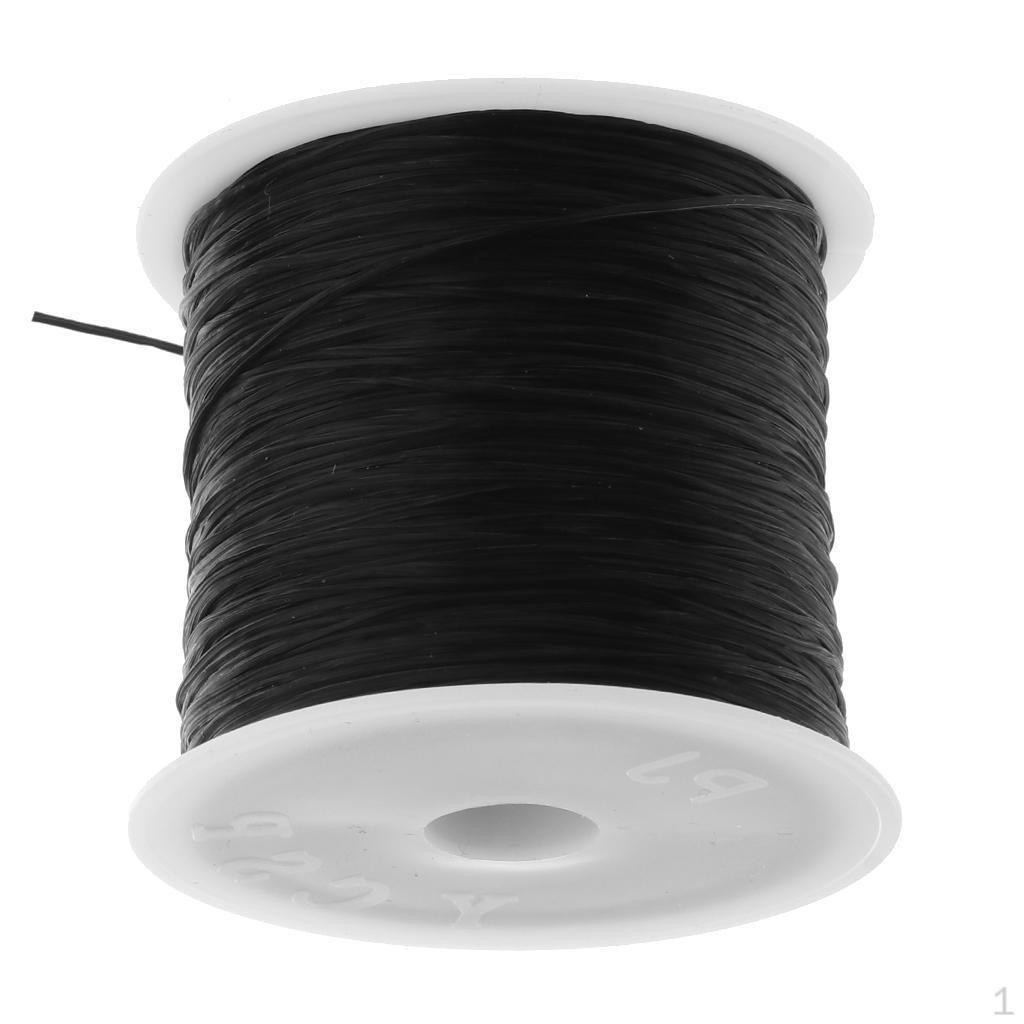 

54 ярда эластичный шнур 0,5 мм веревка для ювелирных изделий DIY ожерелье браслет чёрный