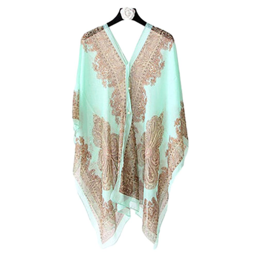 

Роскошная шаль с принтом. Подходит для защиты от солнца. Универсальна.