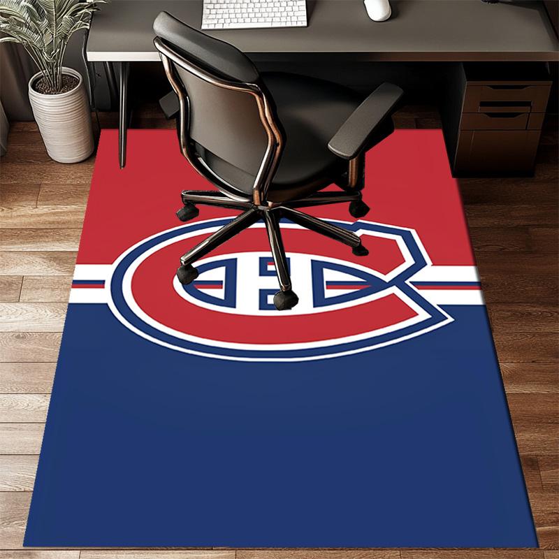 Canadiens Eishockey Team Fußmatte für Wohnzimmer, Spielzimmer, Büro, Schlafzimmer, Bürobodenmatte Verspieltes Design, Weihnachts-Fan-Geschenke