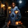 Men's Halloween Printed Long Sleeve Pullover Hoodie