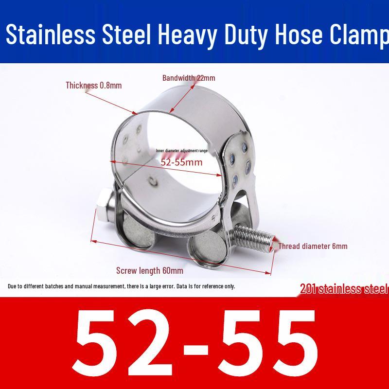 304 Stainless Steel European-Style Heavy-Duty Worm Drive Hose Clamp