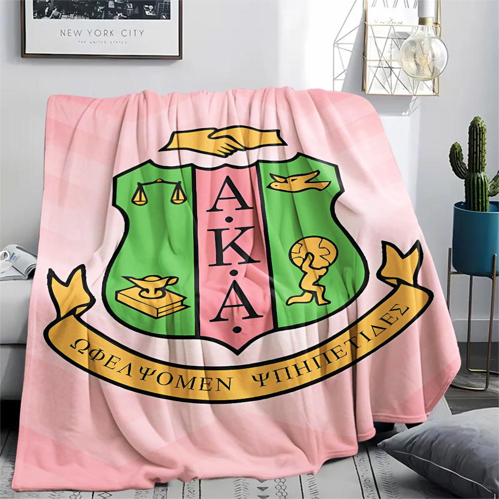 1PC AKA Print Flannel Blanket, High quality All Seasons, Home Decor, Warmth and Comfort, Perfect for Christmas Gifts