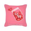 Peach Skin Pillowcase Valentine's Day Pillowcase Pink Heart-shaped Pillow Romantic Series Home Decoration Sofa Cushion Cover
