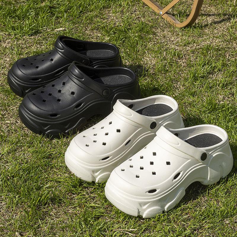 Hole shoes women's summer cartoon cute thick-soled beach outdoor non-slip baotou beach cool slippers