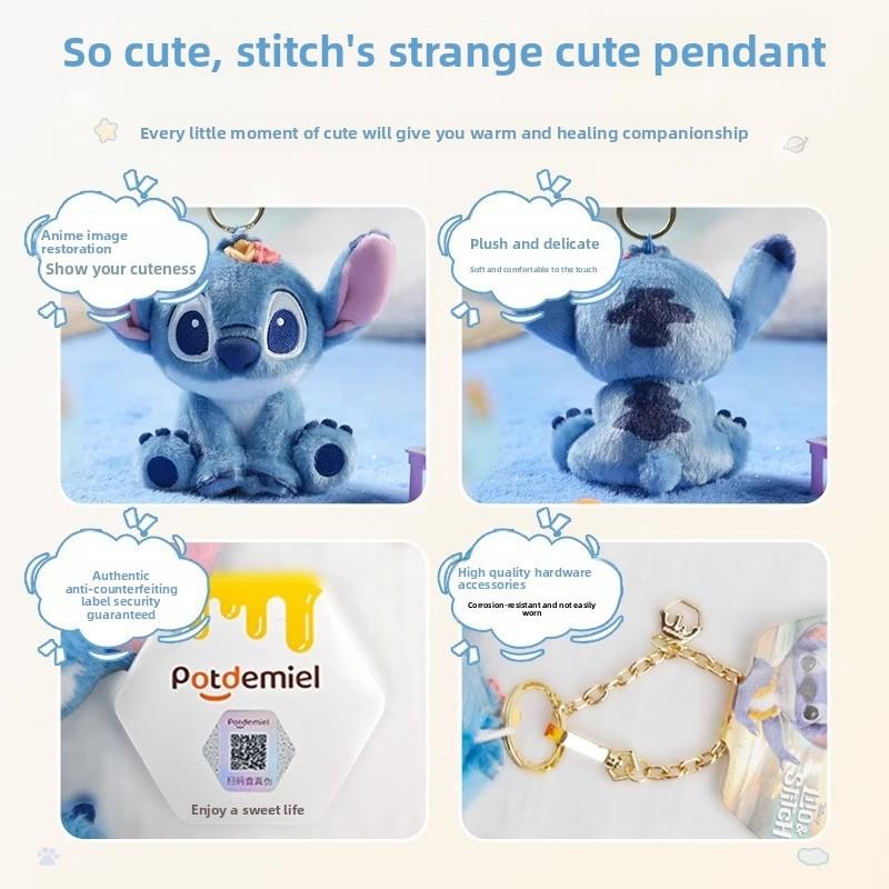 Stitch Plush Keychain With Cartoon Design For Backpack And Gift Collectors