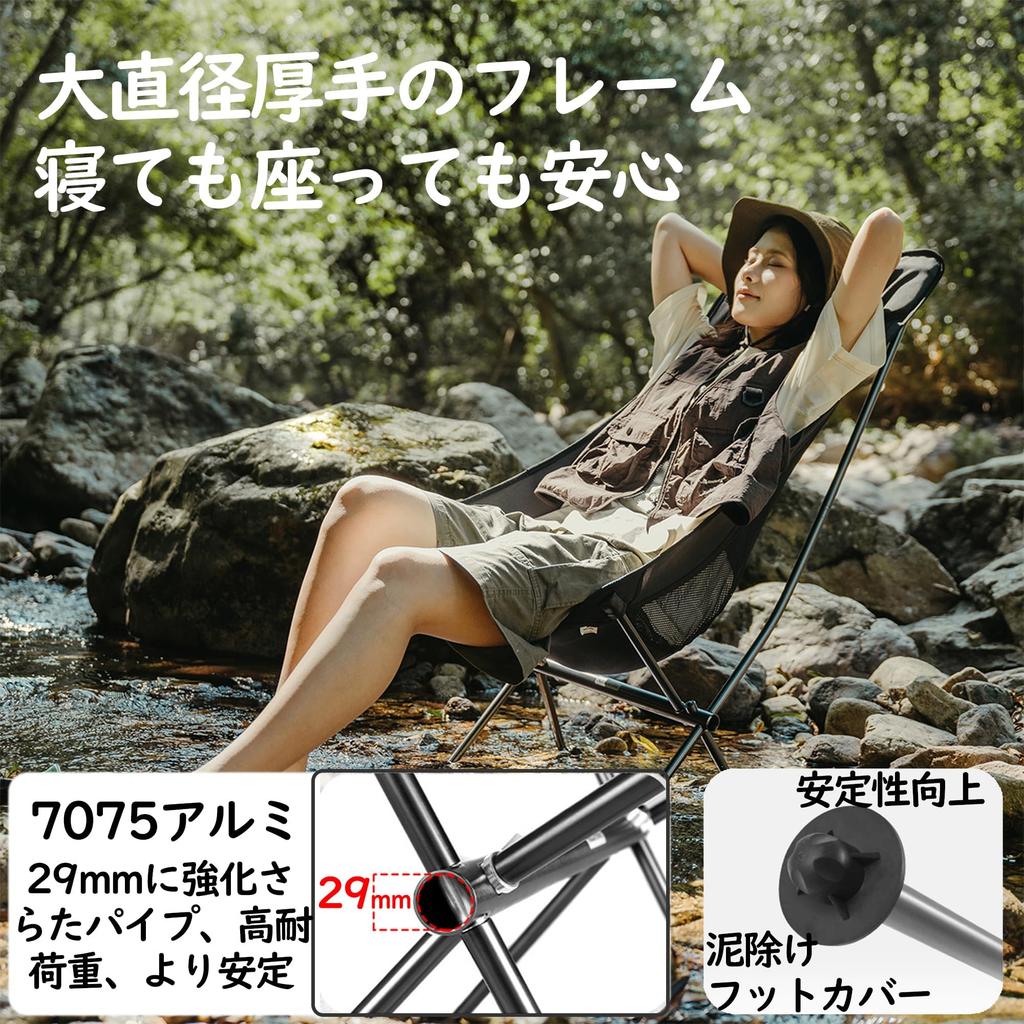 Naturehike Stellaluna Folding High High Load Easy Assembly Chair, Back, Ultra-lightweight (0.95kg), Capacity, (Gray, M)