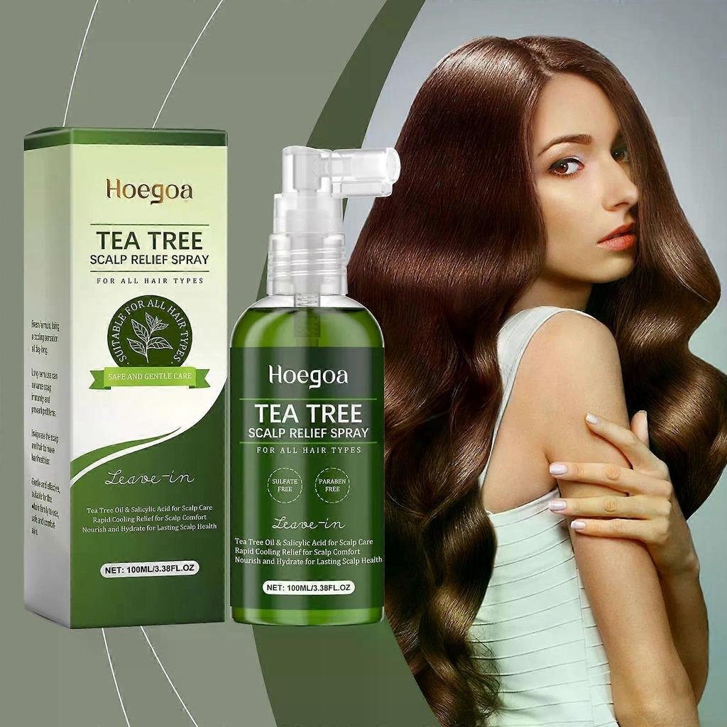 Tea Tree Scalp Relief Spray  100ml Leave-In Treatment for Scalp Comfort & Hydration, Sulfate & Paraben-Free, Suitable for All Hair Types