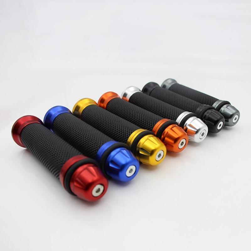 Fashion 1Pair Motorcycle Handle Grips Anti-Slip Handlebar Bar Bicycle Rubber Mountain Cycle