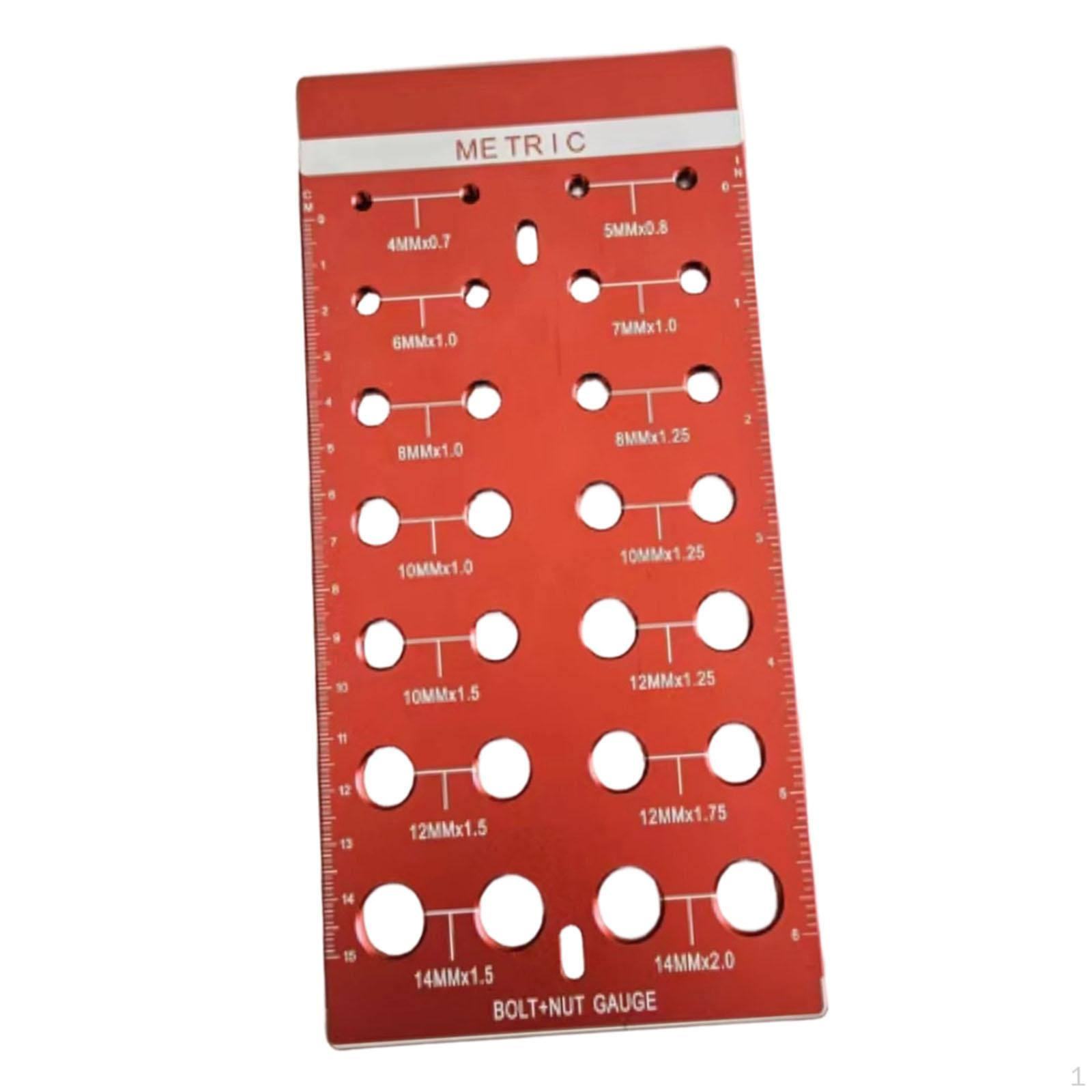 

Nut and Bolt Thread Checker Measuring Tool, Metric High Performance Classification Portable
