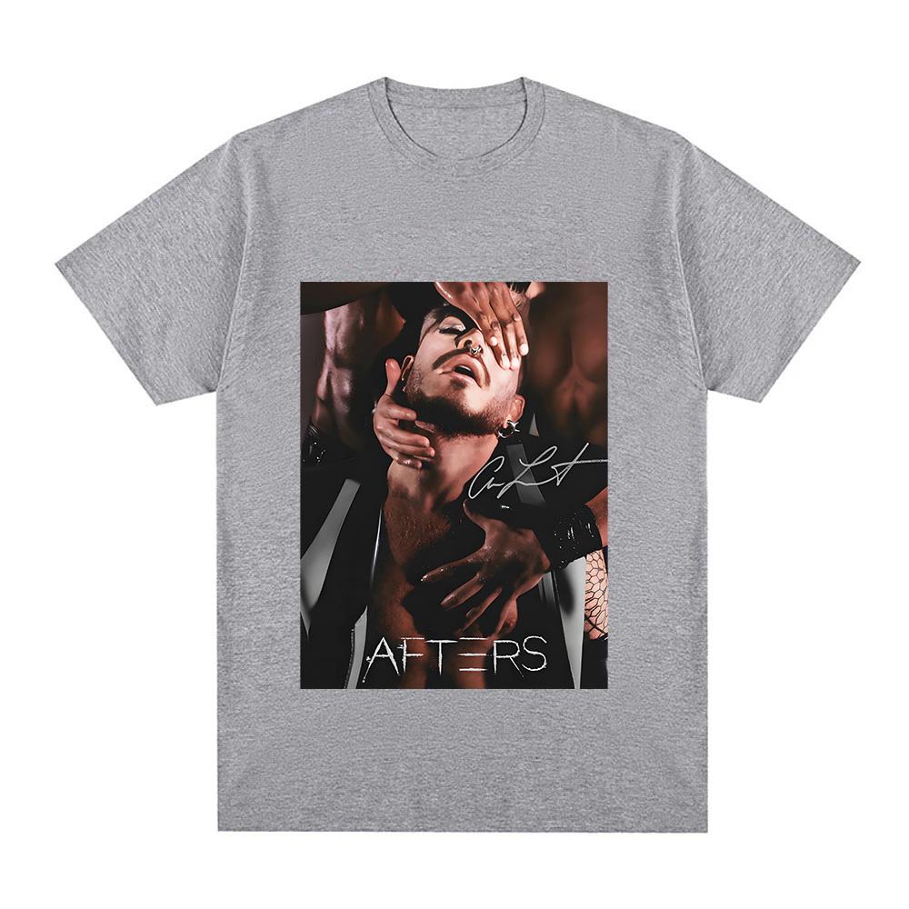 

Adam Lambert T-Shirt Fashion Round Neck Short Sleeve Anime T-shirt Roupas Femininas Casual 100%Cotton Clothes Summer Women Tees Funny T-shirt XS серый