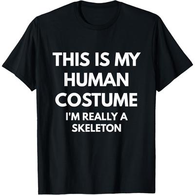 Das ist mein Menschenkostüm Ich bin wirklich ein Skelett Baumwolle Herren T-Shirt
