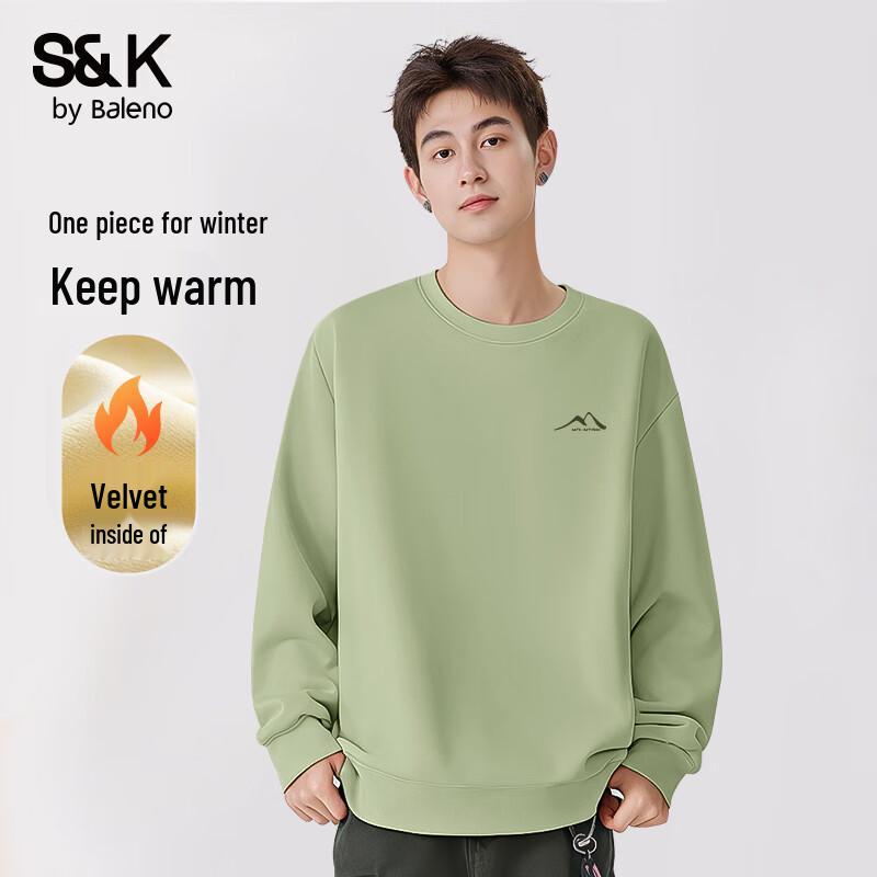 Baleno Men's Fleece-Lined Crewneck Sweatshirt