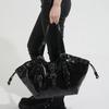 Rivet Metal Buckle Drawstring Tote Bag Women's Shoulder Bag