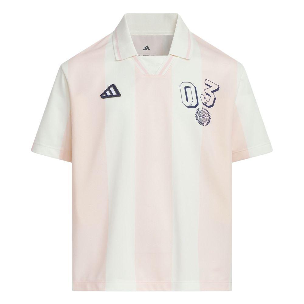 Adidas T Shirt SS25 Jade White/Ice Crystal Pink Kids JM3433 152