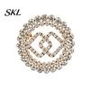 Strong Buckle Brooch Retro Style Pin, Hollow Flower Design Lapel Pin with Buckle, Sparkling Rhinestones Inlaid Anti-exposure Badge for Coats