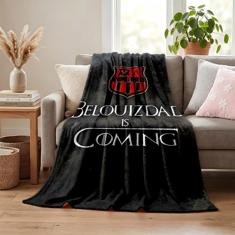 CR Belouizdad blanket Flannel Blanket Soft Cozy Plush Throw for Sofa Bed Lightweight Home Decoration Gifts for Christmas various holidays