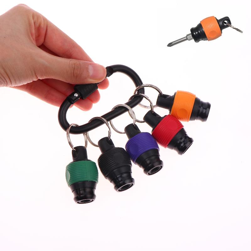 Ball Grip Screwdriver Bit Holder With Keychain Portable Drill Screw Adapter Fast Change Hand-Held Holde 1/4 Inch Extension Bar