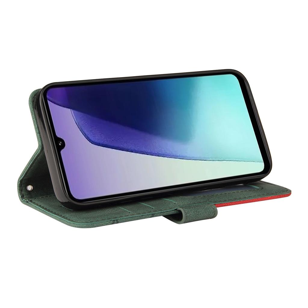 For Xiaomi Poco C75 4G/Redmi 14R 5G/14C 4G Leather Case Wallet Stand Color Splicing Phone Cover