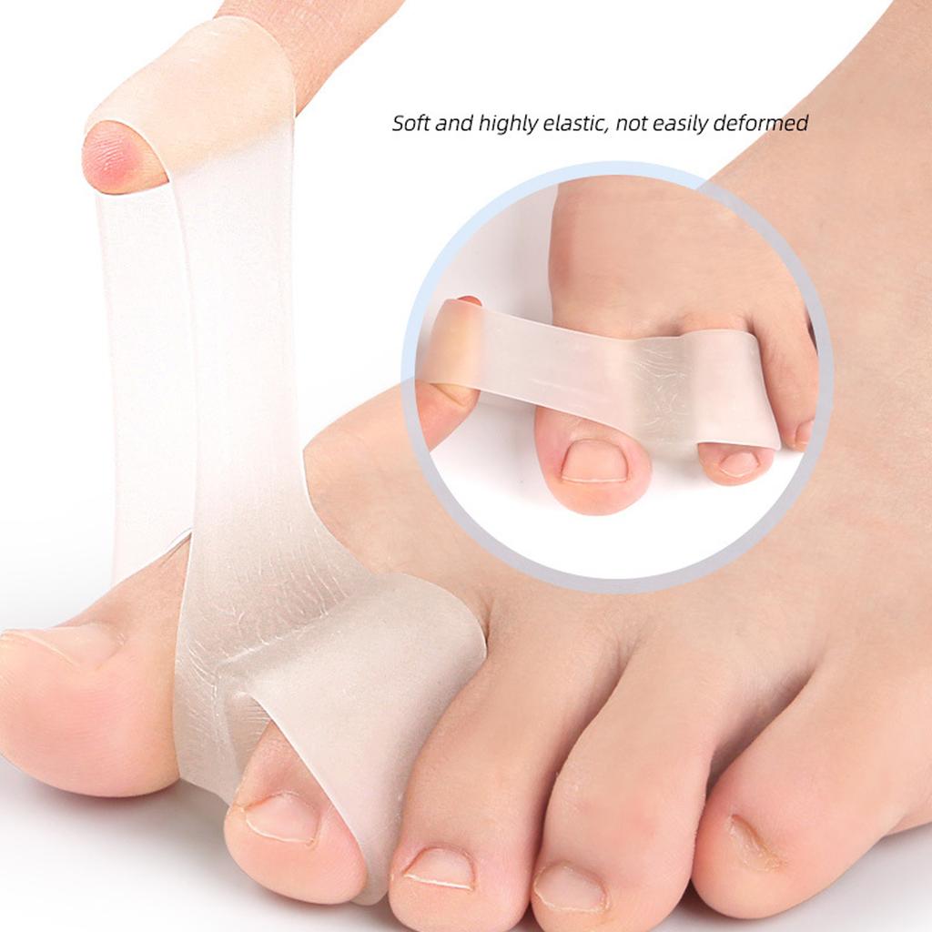 Adjustable Silicone Toe Separators For Bunions 2 Pack Flexible Design For Various Shoe Sizes Support All Day Wear