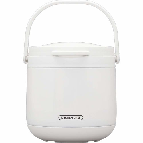 IRIS OHYAMA Insulated Cooking Pot, 4.5L, Gas/IH Compatible, Time-Saving and Economical, Double Vacuum Cooking, Omakase-san, Recipe Book Included, Whit