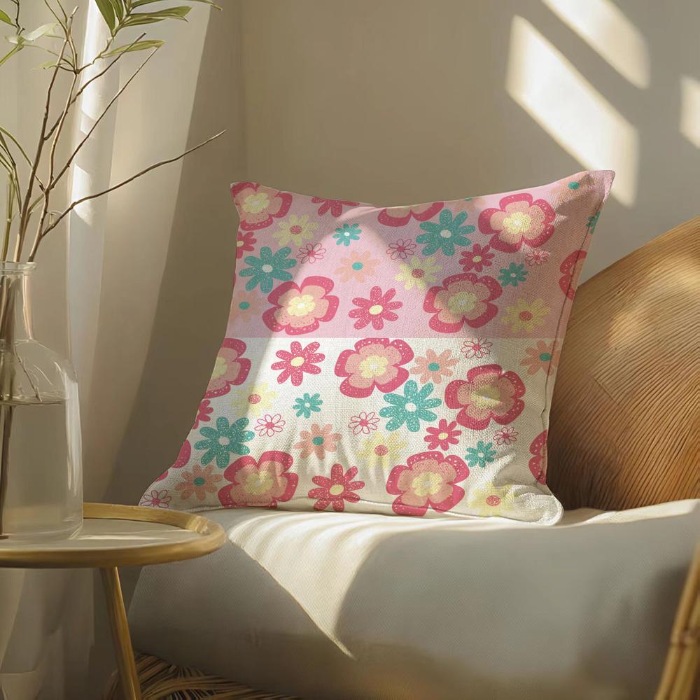 Springandsummerfloral Pillow Case Pillowcase, Double-Sided Printed, Sofa Cushion, Bedroom Headboard