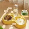 New Plastic Cat Feeder Water & Food All-in-One Dual-Function Pet Bowl Cross-Border