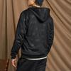 adidas Original Embossed Polar Fleece Full-Zip Hoodie 'Black' Men's IJ6427