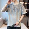 Sommer Herren Locker Kurzarm T-Shirt Herren Freizeit Rundhals T-Shirt