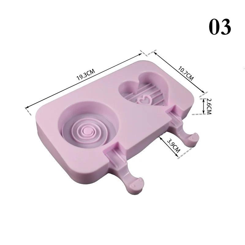 Forme de casă făcute manual Silicon Formă de înghețată Tije de gheață Forme Siamese cu Capac DIY Desen Animat Imagine Drăguță Ustensile de Bucătărie