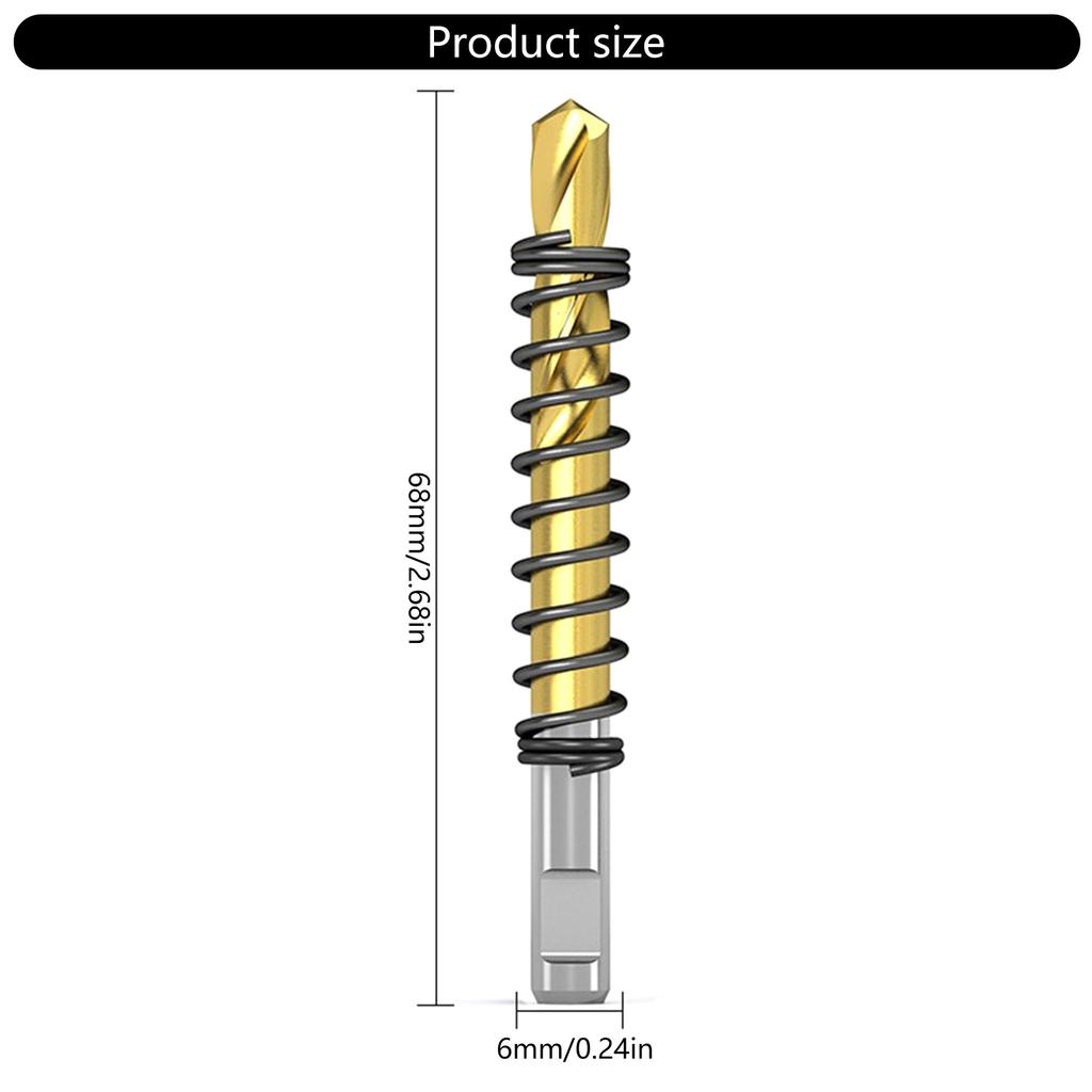 6Pcs Pilot Drill Bit Diameter 6mm for Hole Saw Hole Saws Pilot Drill for Metal Stainless Steel Iron Aluminium Plastic