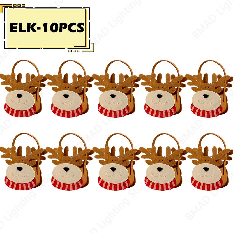 Christmas Gift Bags Felt Santa Claus Sack Pouch For Xmas Tree Decorations Candy Presents Holder Stocking Stuffers Party Supplies