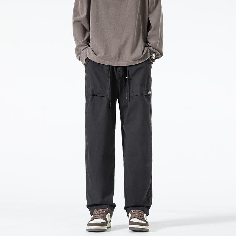 

Retro overalls men s loose straight casual pants men s outdoor sports trendy brand men s pants men s pants XXXL чорний