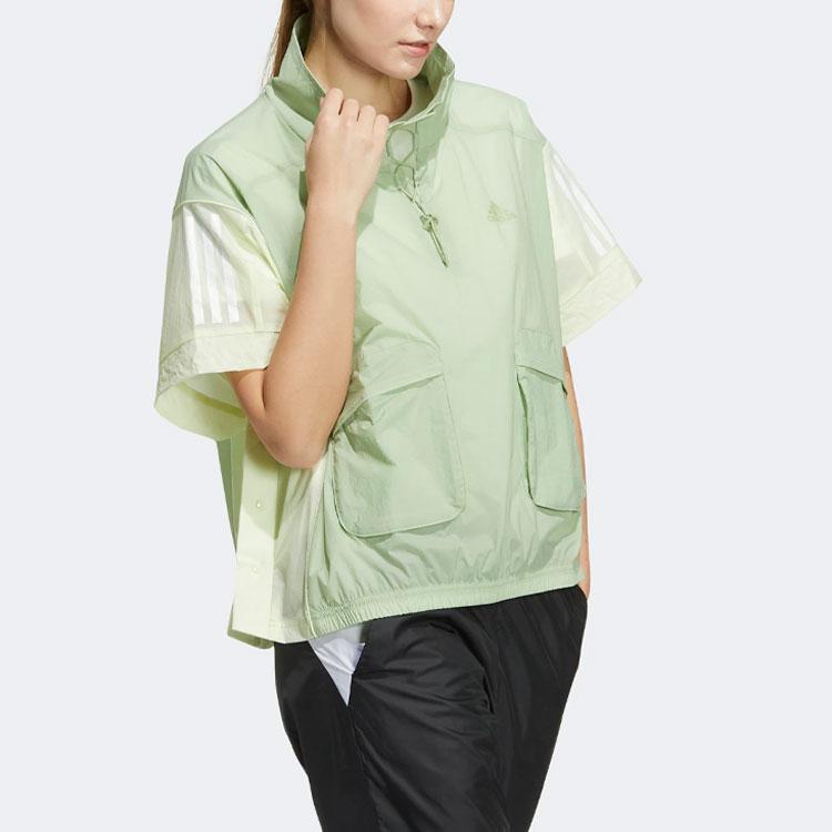 Adidas Outdoor Casual Batwing Sleeve Jacket Women Jacket Green HF2472