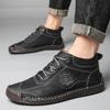 High Top Men Leather Casual Shoes Fashion Sneakers Zapatillas Hombre Spring Autumn Mens Outdoor Shoes Boots Big Size 48 9959