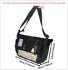 Y2K Japanese Harajuku School Bags for Teenage Girls New 2025 Transparent Itabag Crossbody Bag DIY Badges Display Plate Ita Bag